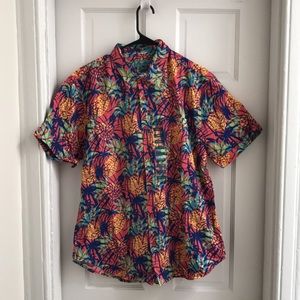 Joe Marlin Button Up Short Sleeve Shirt, L